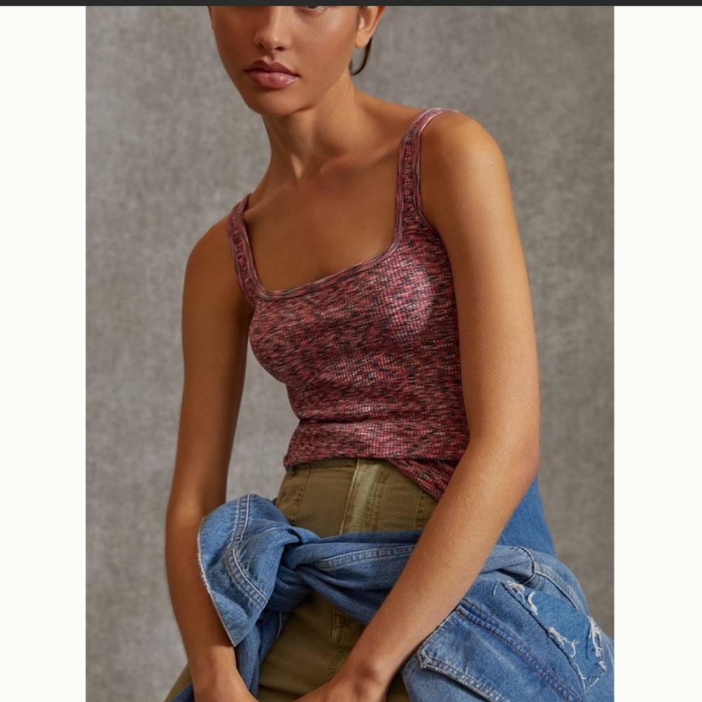 Anthropologie space-dyed seamless tank.